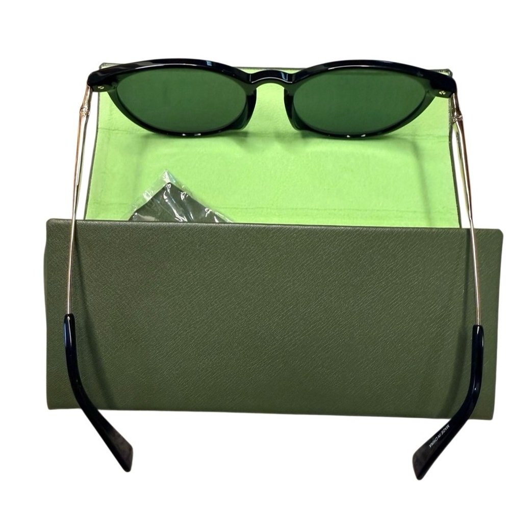 NWT LONGCHAMP Black round sunglasses 🕶️ LO646S-001 - Picture 6 of 12